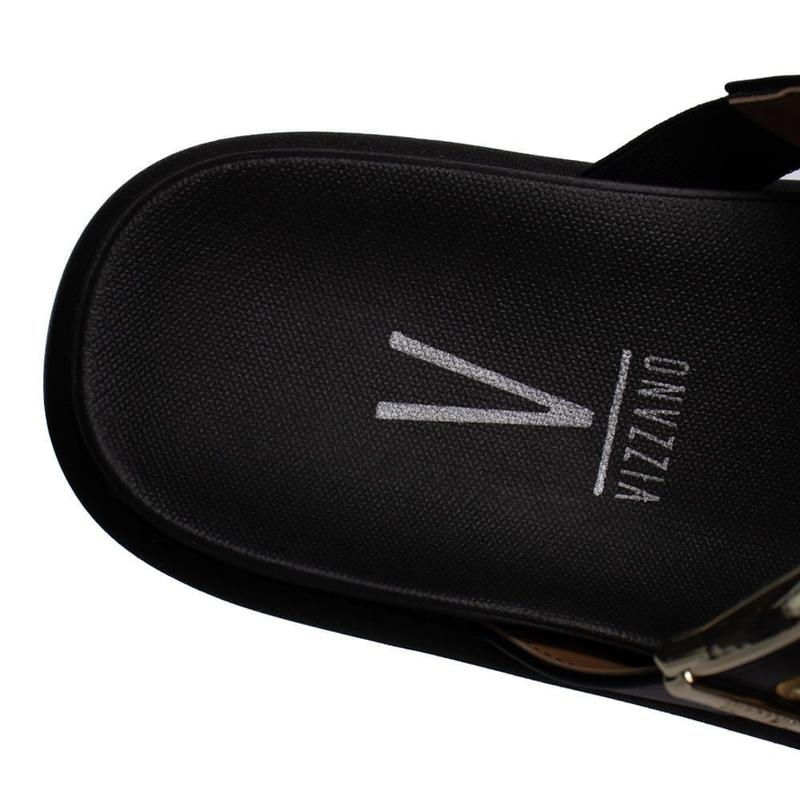 Chinelo Slide Feminino Vizzano Flatform Tratorado Preto - Chinelo